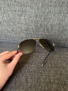 Dolce & Gabbana DG 2099 Aviator Sunglasses Metallic Frame & Polarized Lens